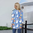 thumbnail image 3 of HAVUITYY Easter Printed Women's Sweaters, 3/9 Sleeve Crew Neck Womens Tops, Spring Going Out Easter Shirts for Women Wear & Gifts, 3 of 5