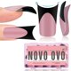 thumbnail image 1 of Funda completa Nail Tips NOVO OVO, punta francesa negra, 150 unidades, 1 of 6