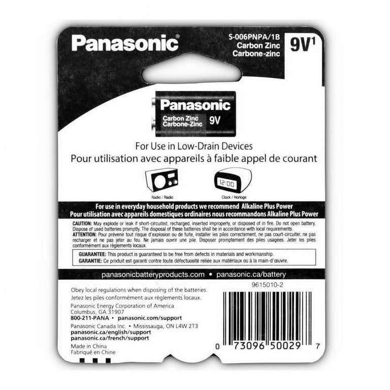 PANASONIC - Pile 9V 6LR61 Alkaline Power - Pile Panasonic Alkaline