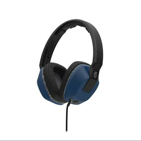 skullcandy crusher headphones with built-in amplifier and mic, black blue and