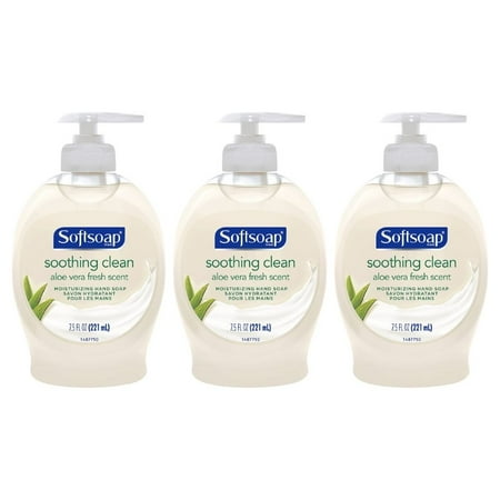 Soothing Liquid Hand Soap - Moisturizing Soap for any Skin Type | Dermatologist Tested Scented Aloe Vera Hand Soap for Bathroom & Kitchen |Pump Bottle, 7.5 Fl OZ Per Pack, Pack of 3