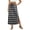 Black_Skirt, variant on Women Plaid Print Long Skirts Summer Drawstring Waist Slimming Beach Elastic High Waisted Casual Maxi Skirts Blue 2XL