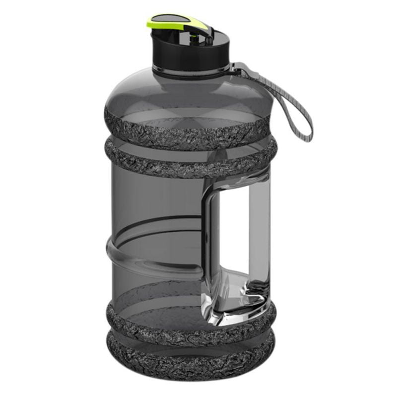 2.2 Litre(74oz) Sport Water Bottle -Water Jug-Wave Bottles-Drinking Bottle-3.2 Inch Wide Mouth with BPA Free (Black)