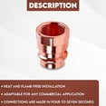 thumbnail image 4 of DMNI 3/4" Copper Press Female Adapter - Press LF ProPress Female NPT - Press Connection - Pack of 1, 4 of 7