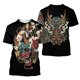 thumbnail image 1 of Camiseta con estampado de samurái para hombre, camisa holgada con cuello redondo, manga corta, estilo sorpresa, ropa de calle, Harajuku, verano, 3D, 1 of 4