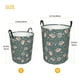 thumbnail image 3 of Balery Hedgehogs and Flowers Cesta de ropa redonda con asas, impermeable, independiente, para ropa, juguetes, dormitorio y familia-Small, 3 of 6
