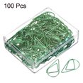 thumbnail image 3 of Paper Clips Drop-Shaped with Box 1.3 Inch Green for Organize Office Home, Pack of 100, 3 of 5
