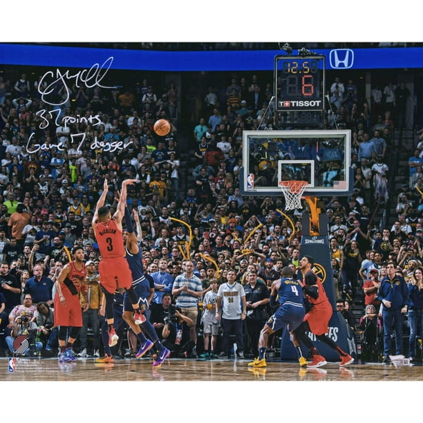 C J Mccollum Portland Trail Blazers Autographed 16 X Game 7 Shot Vs Denver Nuggets Photograph With Multiple Inscriptions Fanatics Authentic Certified Walmart Com Walmart Com