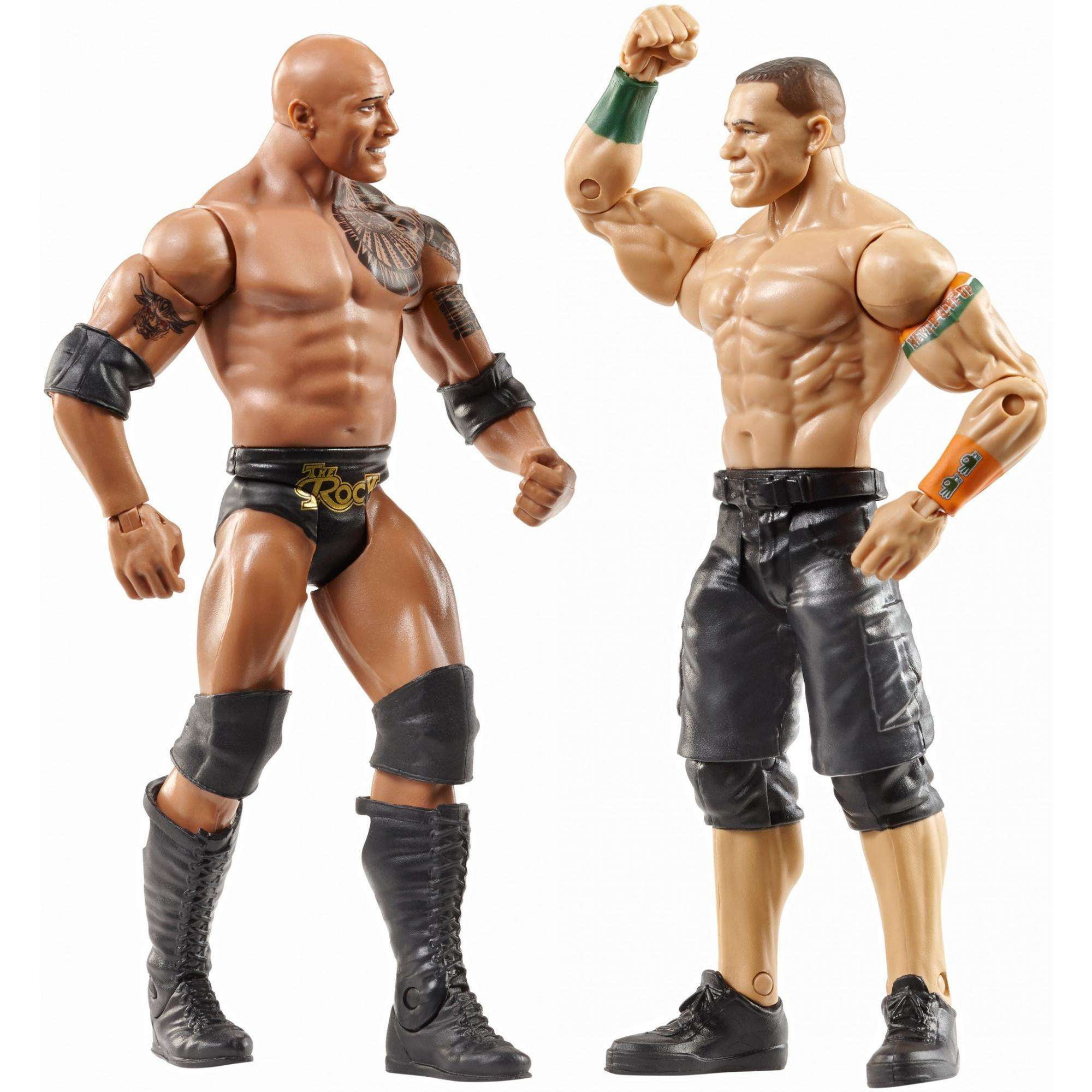 Lot of two WWE minifigures The Rock /& John Cena