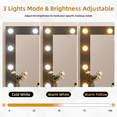 thumbnail image 3 of Lacoo Vanity Set with Mirror and Drawer Makeup Vanity Desk and Chair Set with Lights, Black, 3 of 7
