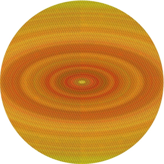 Ahgly Company Machine Washable Indoor Square Transitional Orange Red Orange Area Rugs, 3' Square