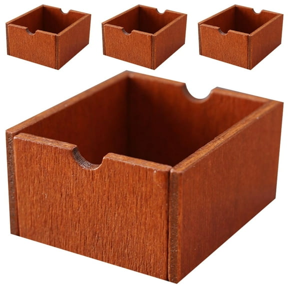 4 Pcs Miniature Storage Basket House Accessories Miniatures Decor Furniture Wicker Baskets Micro Scene