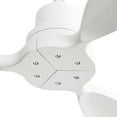 thumbnail image 4 of Sofucor 52 Inch Ceiling Fan no Light, Outdoor Indoor Modern White Ceiling Fan, 3 Wood Blades, 4 of 8