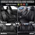 thumbnail image 2 of 2021 for Ford Bronco sport Seat Cover, Black Car Seat Covers, Premium Leather 5 Piece Full Set Scratch Resistant Protect and Upgrade Seats, Protect Car Seats, 2 of 7