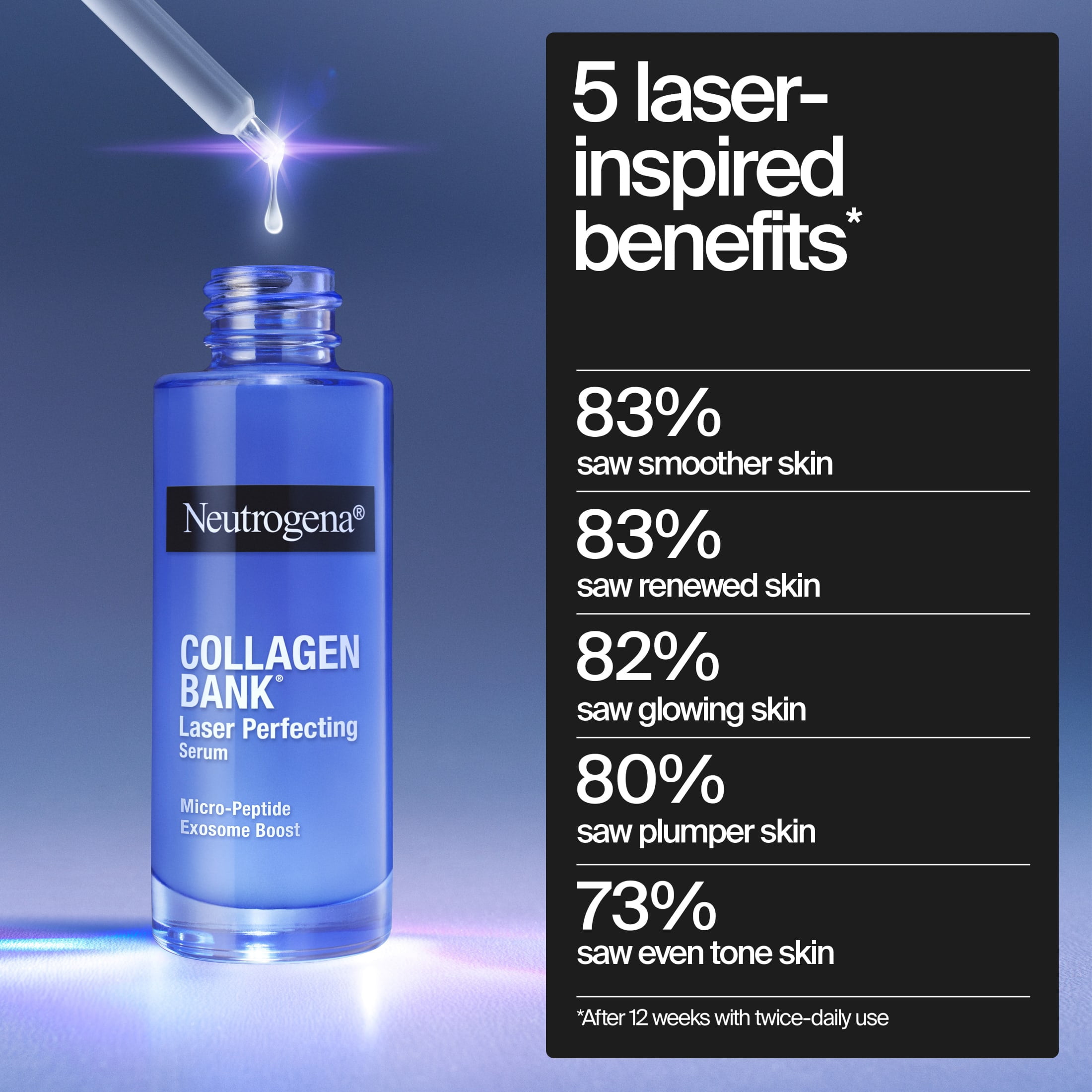 Neutrogena Collagen Bank Laser Perfecting Face Serum, 5-in-1 Benefits, Daily Anti-Aging 1.0 fl. oz