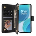 thumbnail image 2 of Étui pour OnePlus 9 en Cuir Magnétique avec Poche à Fermeture Éclair et Dragonne, 2 of 5