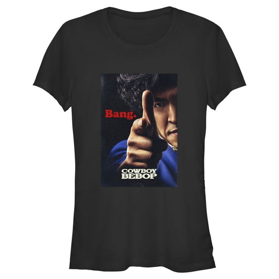 Junior's Cowboy Bebop Spike Spiegel Bang Graphic Tee Black Large