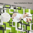 thumbnail image 5 of Shower Curtain Waterproof Polyester Fabric 60x72inches Heart Primitive Faith Family Friend Country Pip Berry Birdhouse Set with Hooks Decorative Bathroom Curtains, 5 of 6