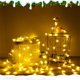 thumbnail image 2 of Guirnalda de luces LED con forma de copo de nieve, 6 m, 40 unidades, funciona con pilas, dos modos: monocromático y con rayo, ideal para Navidad, para interiores y exteriores (blanco cálido)., 2 of 4