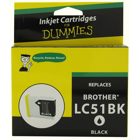 For Dummies - Brother LC51BK Black Inkjet Cartridge, Remanufactured