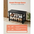 thumbnail image 2 of 3 Tier Bamboo Shoe Rack Bench Entryway Storage Organizer 286 lbs Capacity 27.6 x 11.3 x 17.8 Inches for Hallway Living Room Bedroom Black, 2 of 6