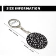 thumbnail image 3 of Naloa Black White Leaves Print Round Keychain Keychain Key Ring, Key Tag, Key Chain Bulk for Gift Accessories (Round), 3 of 7
