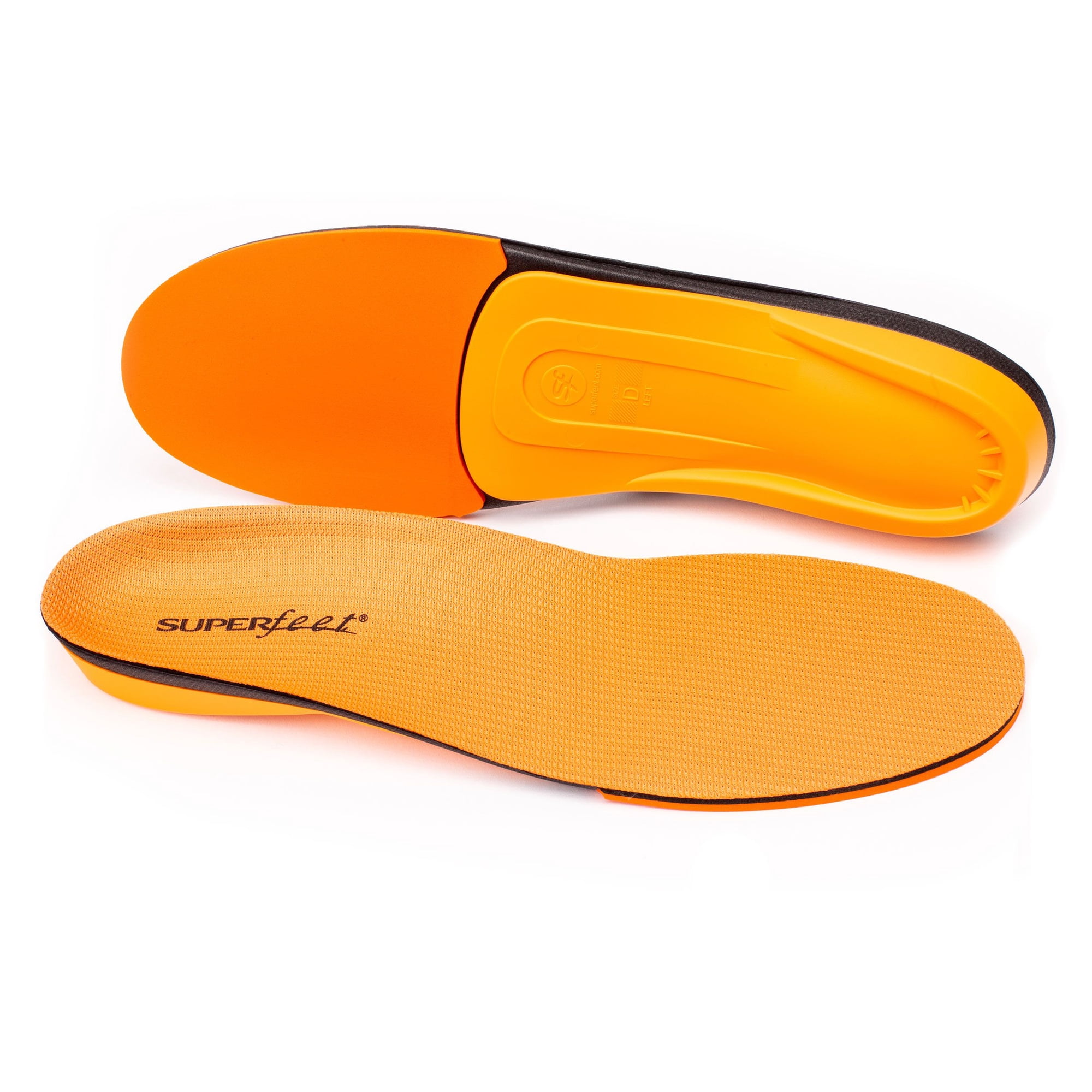 Superfeet All-Purpose High Impact Support Insoles (Orange) - Trim-To-Fit Orthotic Arch Support Shoe Inserts - Professional Grade - Men 13.5-15
