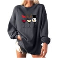 thumbnail image 1 of Birdeem Women Christmas Print Loose O-Neck Long-Sleeved Fleece Oversized Sweatshirt Pullover, 1 of 8