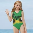 thumbnail image 2 of SEANATIVE Jamaica Flag Bathing Suit One Piece Teen Quick Dry Kids Beach Swimwear Girls Trees Print Leisure Tankini Swimsuit for Girls Size 3-4, 2 of 7