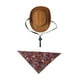 thumbnail image 4 of Accesorios de vestuario de vaquero de mascota sombrero de vaquero y pañuelo divertido para el cumpleaños del S, 4 of 8