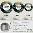 thumbnail image 4 of Designart "Symphony of Green Lines I" Minimalism Line Art Green Large Round Mirror - Round Bedroom Mirror Wall Decor - Modern Round Printed Mirror - 29" x 29", 4 of 6
