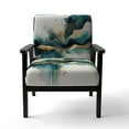 thumbnail image 4 of Designart « Expressionnisme Abstrait Sarcelle et Or III » Turquoise Fauteuil d'Appoint Moderne Rembourré - Fauteuil Moderne pour Chambre, 4 of 7