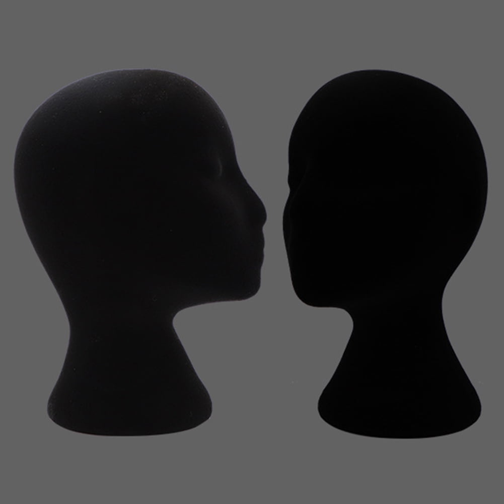 Travelwant 2Pcs/Set Wig Head - Tall Female Foam Mannequin Wig Stand and Holder for Style, Model And Display Hair, Hats and Hairpieces, Mask