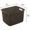 thumbnail image 5 of Sterilite Tall Weave Storage Basket-15"X12.25"X9.375" Espresso, 5 of 5
