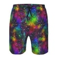 thumbnail image 3 of Salouo Bright Universe Pattern Swim Trunks for Men,Men's Hawaiian Bathing Suit Swimsuits Quick Dry Swimming Board Shorts Beach Shorts with Pockets-X-Large, 3 of 6