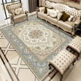 thumbnail image 3 of Alfombra de estilo persa para sala de estar, mesa de centro de estilo europeo, dormitorio lleno de manta de noche de estilo étnico simple y elegante, 3 of 5