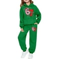 Boys Tracksuit Rap 67 Print Hoodies Jogger Pants Casual Warm ...