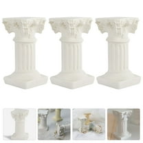 ELAYARD 3-Piece White Resin Roman Style Decorative Pillars for Sand Table Display Ornament Set