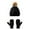 A-Black96, variant on Bibifish Kids Hat Gloves Sets 3 Pc Knit Cable Knit Pattern Beanies Hat And Mitten Comfy Boys And Girls Hat Gloves Sets For Ladies