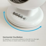 IRIS USA WOOZOO Oscillating Desk Fan, Table Air Circulator, Fan for Bedroom, 3 Speeds, 46ft Max Air Distance, 12 Inches, 112° Adjustable, Black