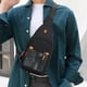 thumbnail image 5 of Riñonera para Hombre, Moderna Mochila Deportiva Inclinada, Tela Oxford Impermeable, Correa Ajustable, Gran Capacidad, Cómoda Bandolera, Ideal para Viajes Informales, Tamaño 16 × 15 × 10 Cm, 5 of 6