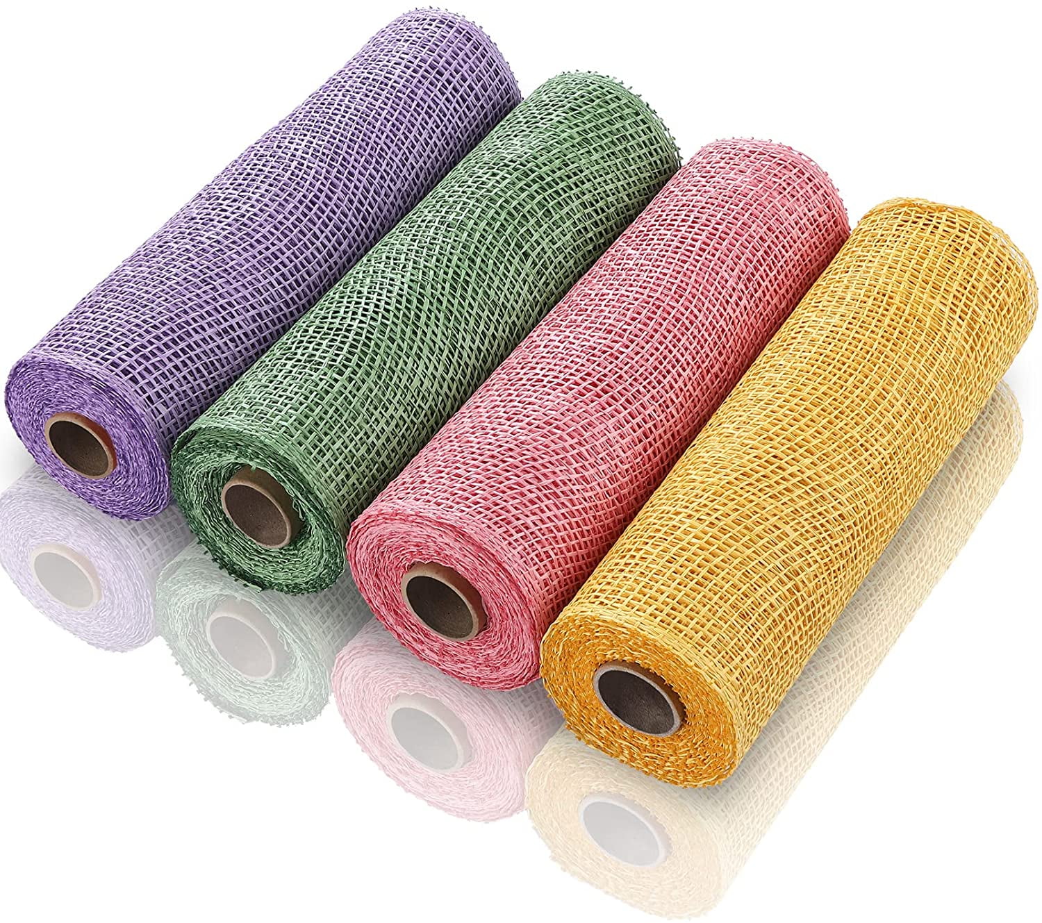 10 inch yellow burlap roll