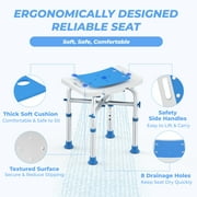 KEKOY Shower Chair for Elderly, 500lb Adjustable Height Bath Seat with Tool-Free Assembly, Anti-Slip FSA/HSA Eligible Shower Stool for Smaller Bathtub & Bathroom, Ideal for Seniors and Disabled Adult