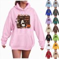 thumbnail image 4 of Towmus Halloween Hoodies for Women Novel Cartoon Sweatshirt Casual Long Sleeve Pullover Tops with Pockets, 4 of 6