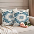 thumbnail image 3 of Pack of 2 Outdoor Pillow Covers 18x18 Inch Waterproof Boho Flowers Throw Pillow Covers,Decorative Couch Pillow Shams Protectors Country Neutral Chic Abstract Floral Art Patio Cushion Pillowcases, 3 of 8