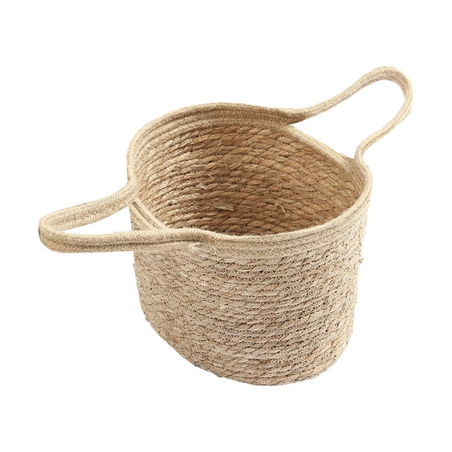 Straw Woven Rope Laundry Basket Dirty Clothes Storage Bucket