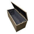 thumbnail image 5 of Tan Wicker Patio Deck Box with 113 Gallon Storage and Metal Frame, 5 of 8