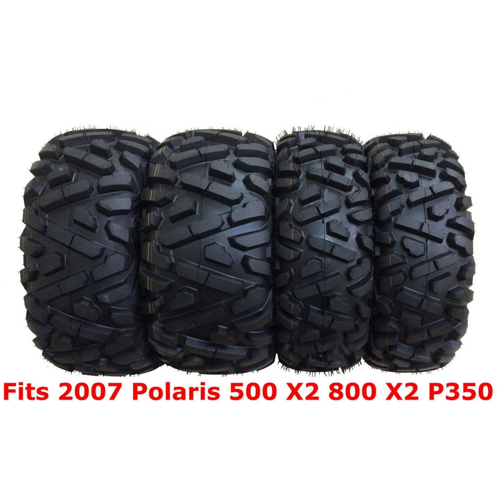 Set 4 WANDA ATV tires 25x812 & 25x1110 for 2007 Polaris 500 X2 800 X2