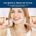 Simzlife 26lbs/24H Countertop Ice Maker, 9 BulletShaped Ice in 6 Mins, Stainless Steel, Self