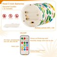 thumbnail image 5 of Yayeee Flameless Candles with Remote Flickering Battery Operated Multi Color Changing, Retro Orange Floral, 5 of 7